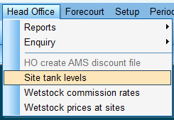 Headoffice Site Tank Levels